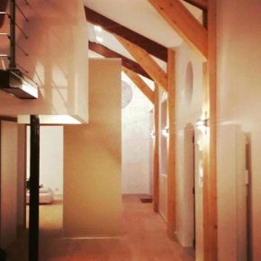 Loft proche Paris, Charpente apparente